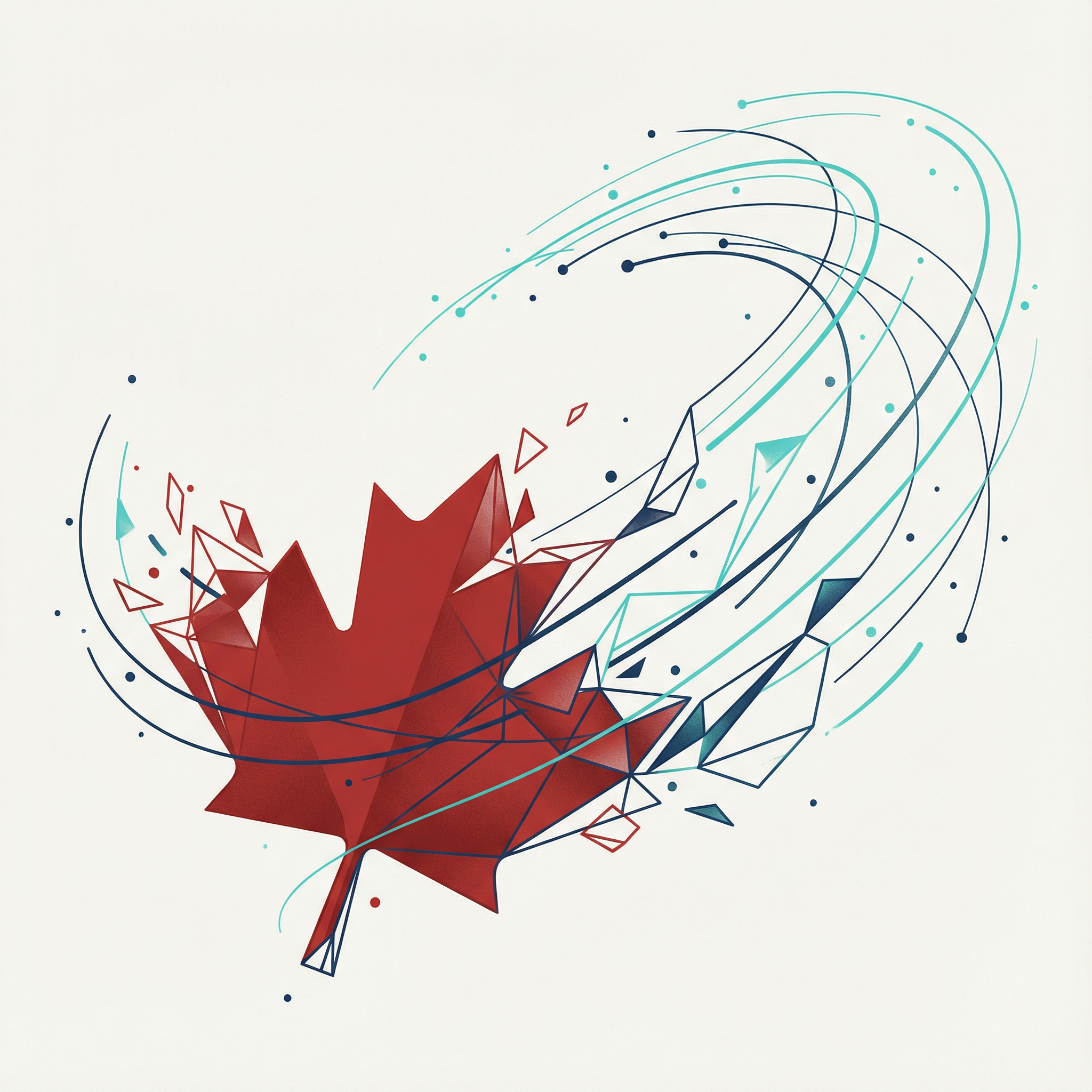 Kanada akçaağaç yaprağı dekoratif görsel